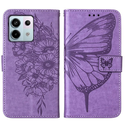 YB Imprinting Series-4 For Xiaomi Redmi Note 13 Pro 5G / Poco X6 5G Case Leather Butterfly Stand Phone Cover