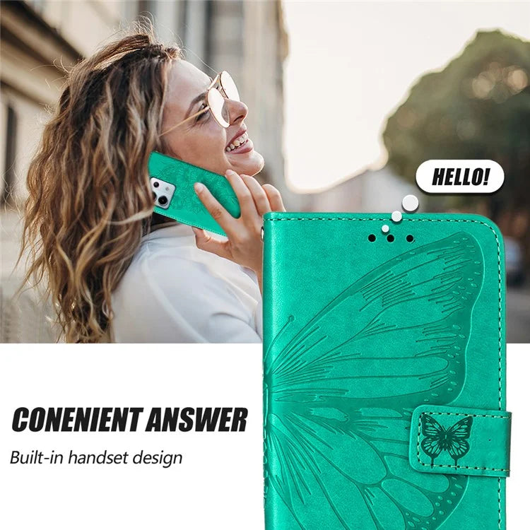 YB Imprinting Series-4 For Xiaomi Redmi Note 13 Pro 5G / Poco X6 5G Case Leather Butterfly Stand Phone Cover