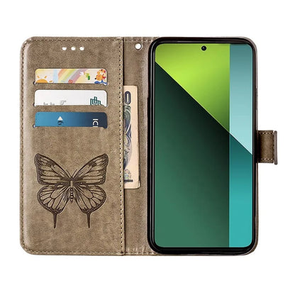 YB Imprinting Series-4 For Xiaomi Redmi Note 13 Pro 5G / Poco X6 5G Case Leather Butterfly Stand Phone Cover