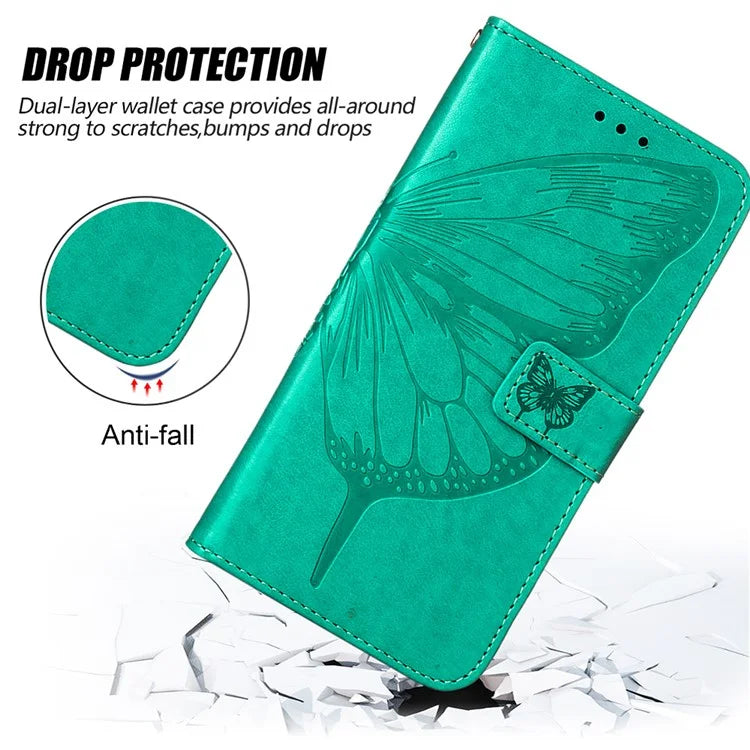 YB Imprinting Series-4 For Xiaomi Redmi Note 13 Pro 5G / Poco X6 5G Case Leather Butterfly Stand Phone Cover