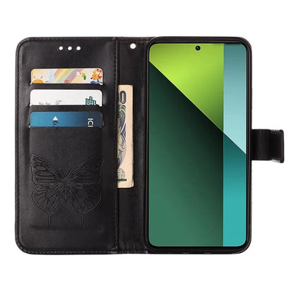 YB Imprinting Series-4 For Xiaomi Redmi Note 13 Pro 5G / Poco X6 5G Case Leather Butterfly Stand Phone Cover