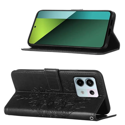 YB Imprinting Series-4 For Xiaomi Redmi Note 13 Pro 5G / Poco X6 5G Case Leather Butterfly Stand Phone Cover