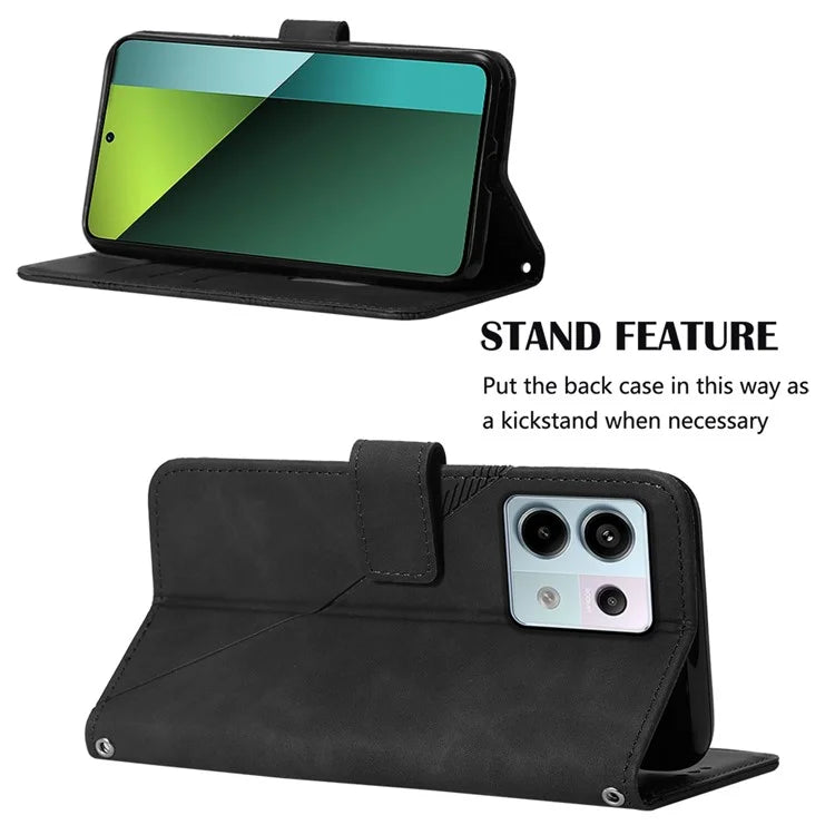 YB Imprinting Series-1 For Xiaomi Redmi Note 13 Pro 5G / Poco X6 5G Case Flip Wallet Leather Phone Cover