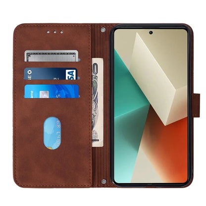 YB Imprinting Series-1 For Xiaomi Redmi Note 13 5G Case Line Pattern PU Leather Flip Phone Cover