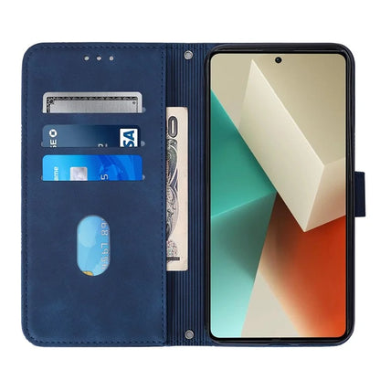 YB Imprinting Series-1 For Xiaomi Redmi Note 13 5G Case Line Pattern PU Leather Flip Phone Cover