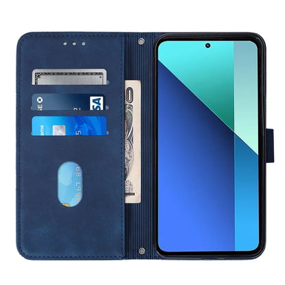 YB Imprinting Series-2 for Xiaomi Redmi Note 13 4G Case Line Pattern Leather Crossbody Phone Purse Cover