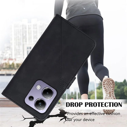 YB Imprinting Series-1 For Xiaomi Redmi Note 13 Pro 4G / Poco M6 Pro 4G Case with Strap PU Leather Stand Phone Cover