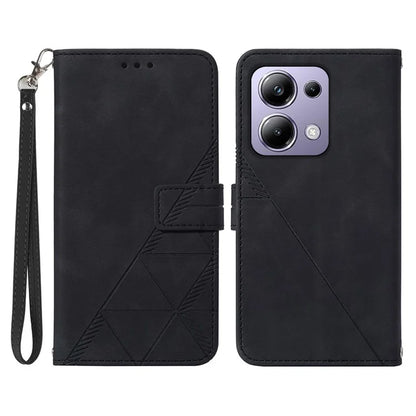 YB Imprinting Series-1 For Xiaomi Redmi Note 13 Pro 4G / Poco M6 Pro 4G Case with Strap PU Leather Stand Phone Cover