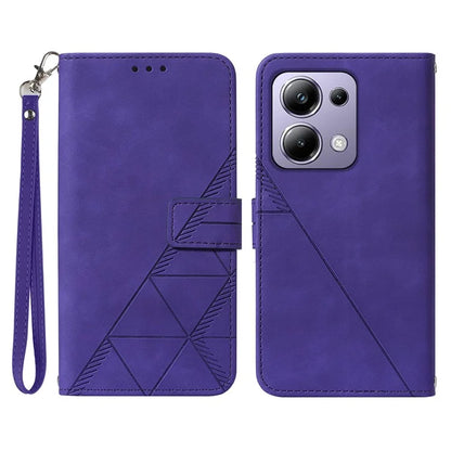 YB Imprinting Series-1 For Xiaomi Redmi Note 13 Pro 4G / Poco M6 Pro 4G Case with Strap PU Leather Stand Phone Cover