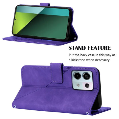 YB Imprinting Series-2 for Xiaomi Redmi Note 13 Pro 5G / Poco X6 5G Case Leather Phone Cover with Crossbody Strap