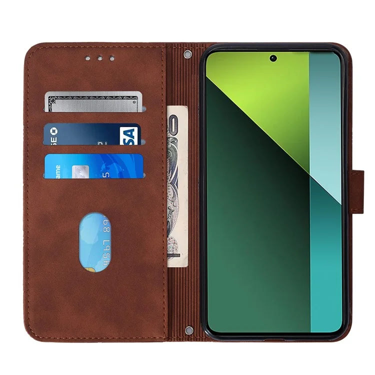 YB Imprinting Series-2 for Xiaomi Redmi Note 13 Pro 5G / Poco X6 5G Case Leather Phone Cover with Crossbody Strap