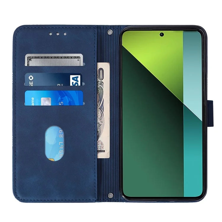 YB Imprinting Series-2 for Xiaomi Redmi Note 13 Pro 5G / Poco X6 5G Case Leather Phone Cover with Crossbody Strap