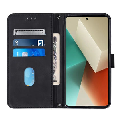 YB Imprinting Series-2 for Xiaomi Redmi Note 13 5G (Global) Case Crossbody Strap Wallet PU Leather Phone Cover