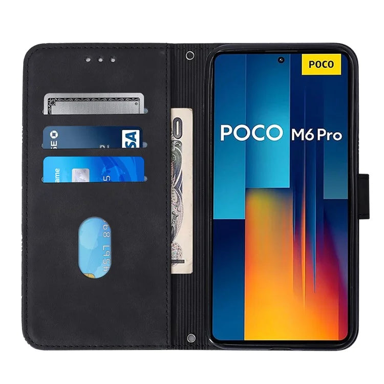 YB Imprinting Series-2 for Xiaomi Redmi Note 13 Pro 4G / Poco M6 Pro 4G Case Crossbody Design Leather Wallet Phone Cover