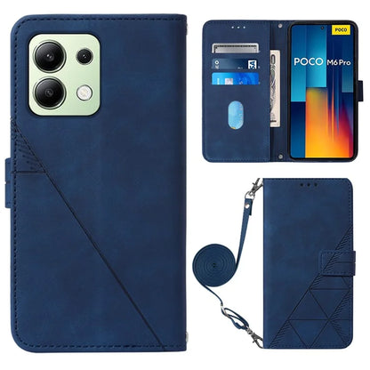 YB Imprinting Series-2 for Xiaomi Redmi Note 13 Pro 4G / Poco M6 Pro 4G Case Crossbody Design Leather Wallet Phone Cover