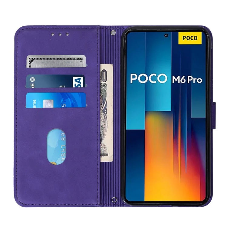 YB Imprinting Series-2 for Xiaomi Redmi Note 13 Pro 4G / Poco M6 Pro 4G Case Crossbody Design Leather Wallet Phone Cover