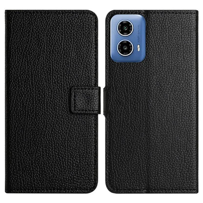 Cell Phone Cover for Motorola Moto G24 Power Case Litchi Texture PU Leather Stand Wallet