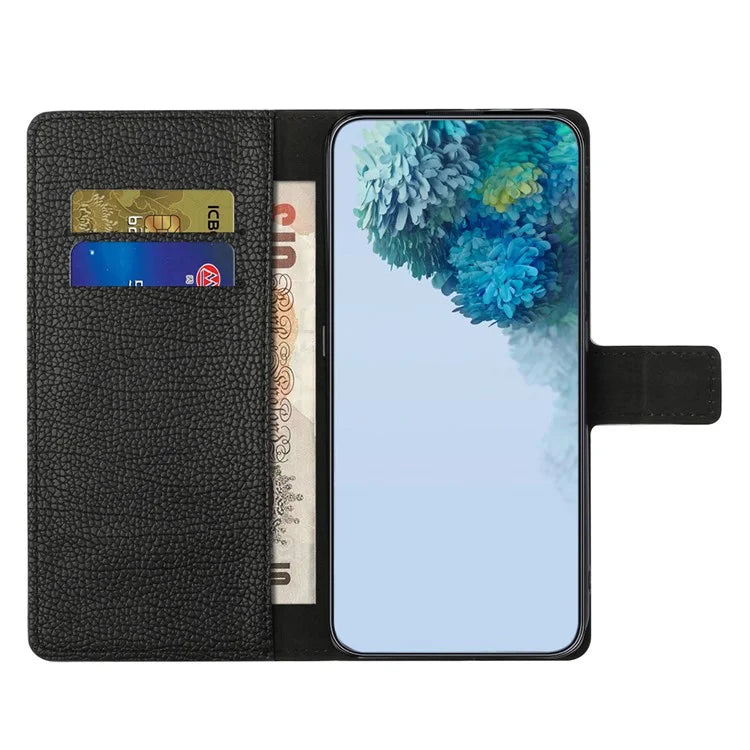 Cell Phone Cover for Motorola Moto G24 Power Case Litchi Texture PU Leather Stand Wallet