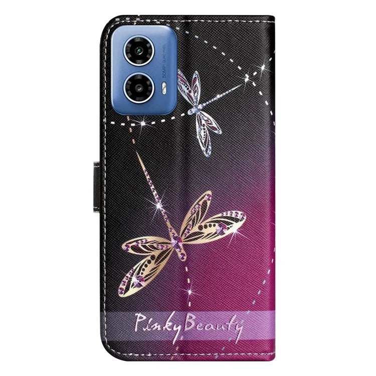 For Motorola Moto G24 Power Phone Case 3D Pattern Leather Wallet Cover