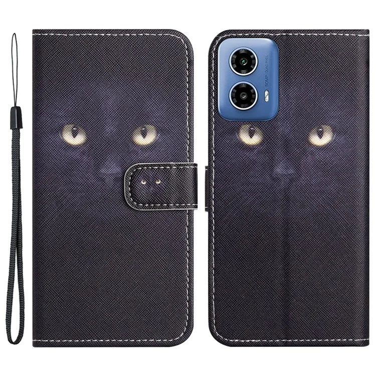 For Motorola Moto G24 Power Phone Case 3D Pattern Leather Wallet Cover