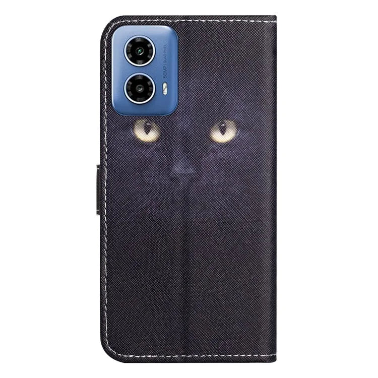 For Motorola Moto G24 Power Phone Case 3D Pattern Leather Wallet Cover