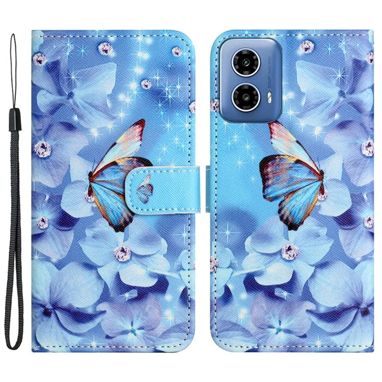 For Motorola Moto G24 Power Phone Case 3D Pattern Leather Wallet Cover
