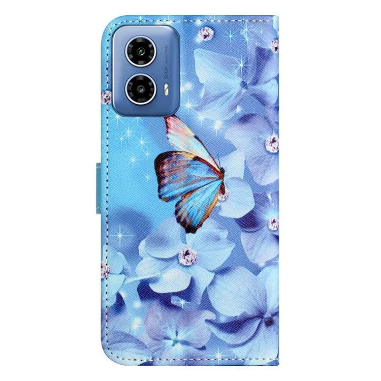For Motorola Moto G24 Power Phone Case 3D Pattern Leather Wallet Cover