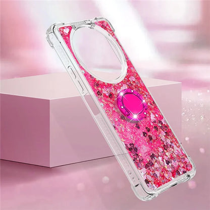 YB Quicksand Series-7 For Xiaomi Redmi A3 Case Floating Sequins Kickstand TPU Phone Cover