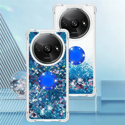 YB Quicksand Series-7 For Xiaomi Redmi A3 Case Floating Sequins Kickstand TPU Phone Cover