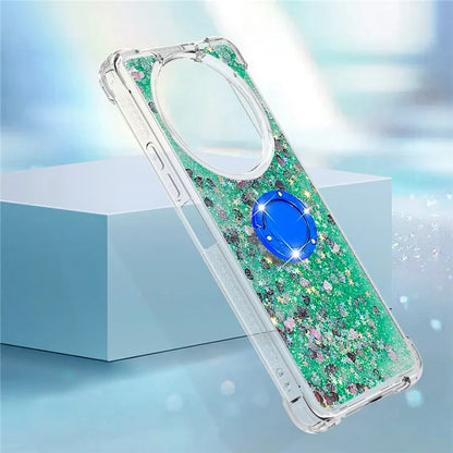 YB Quicksand Series-7 For Xiaomi Redmi A3 Case Floating Sequins Kickstand TPU Phone Cover