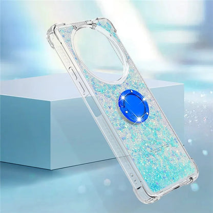 YB Quicksand Series-7 For Xiaomi Redmi A3 Case Floating Sequins Kickstand TPU Phone Cover