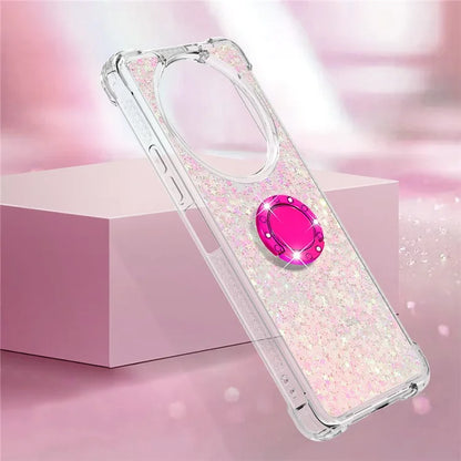 YB Quicksand Series-7 For Xiaomi Redmi A3 Case Floating Sequins Kickstand TPU Phone Cover