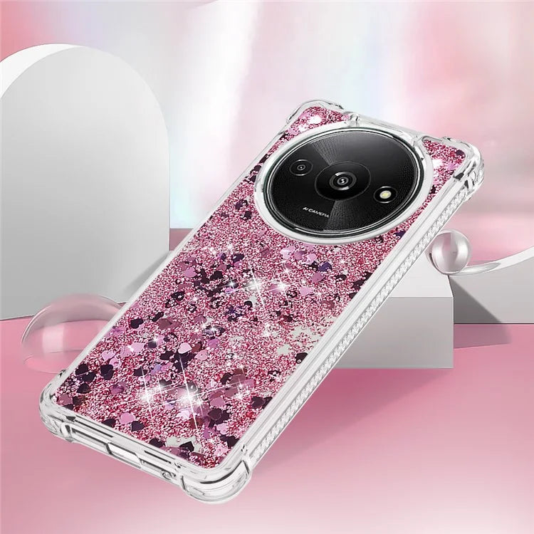 YB Quicksand Series-1 For Xiaomi Redmi A3 Case Glitter Liquid TPU Shockproof Phone Cover