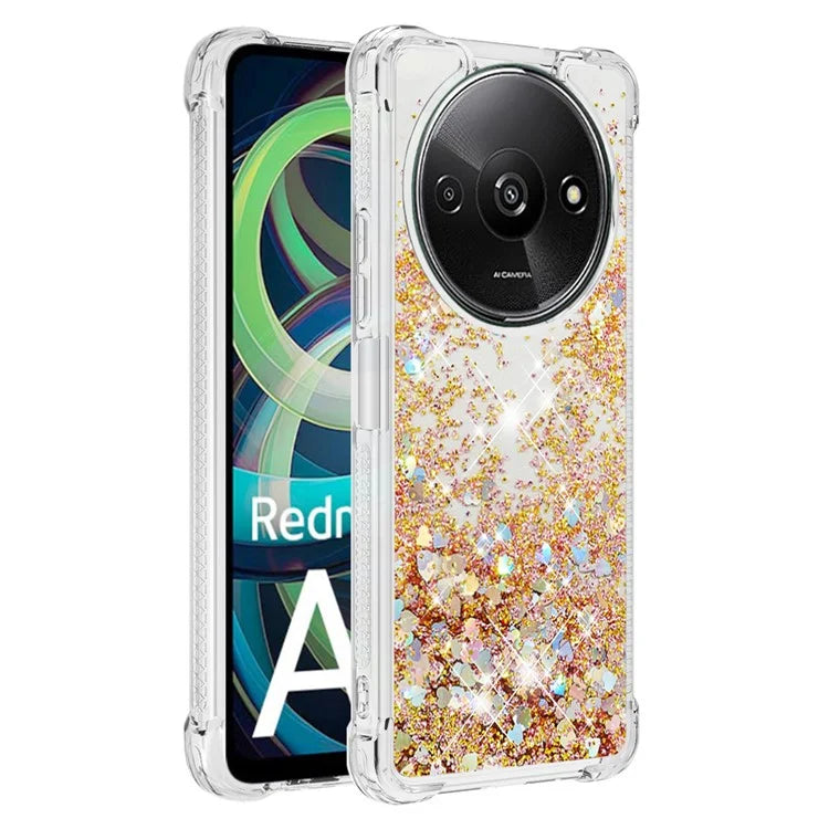 YB Quicksand Series-1 For Xiaomi Redmi A3 Case Glitter Liquid TPU Shockproof Phone Cover