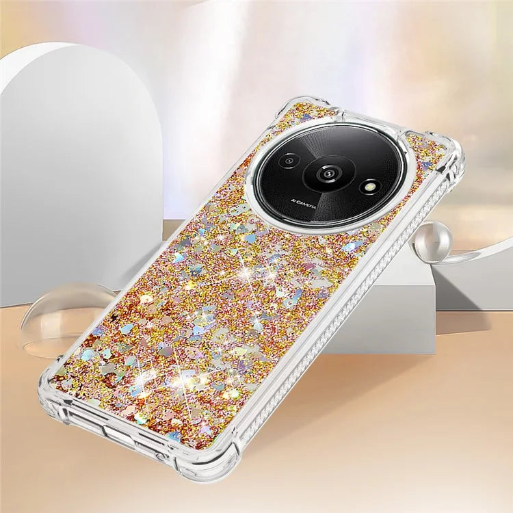 YB Quicksand Series-1 For Xiaomi Redmi A3 Case Glitter Liquid TPU Shockproof Phone Cover