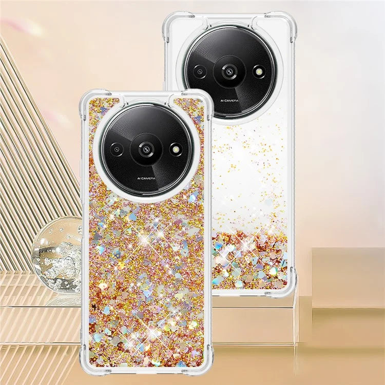 YB Quicksand Series-1 For Xiaomi Redmi A3 Case Glitter Liquid TPU Shockproof Phone Cover