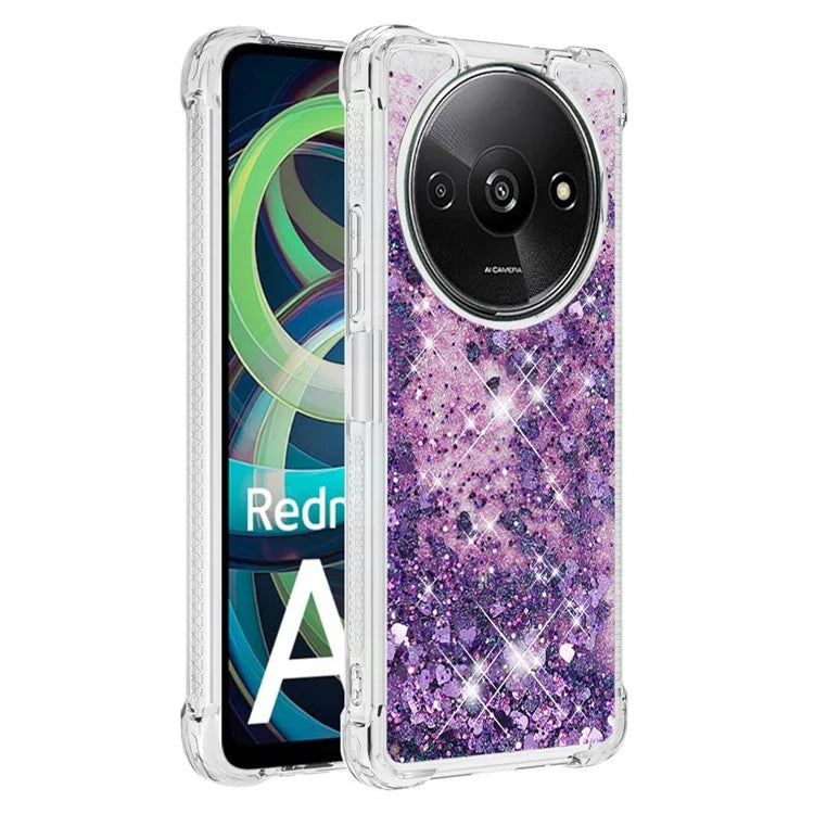 YB Quicksand Series-1 For Xiaomi Redmi A3 Case Glitter Liquid TPU Shockproof Phone Cover