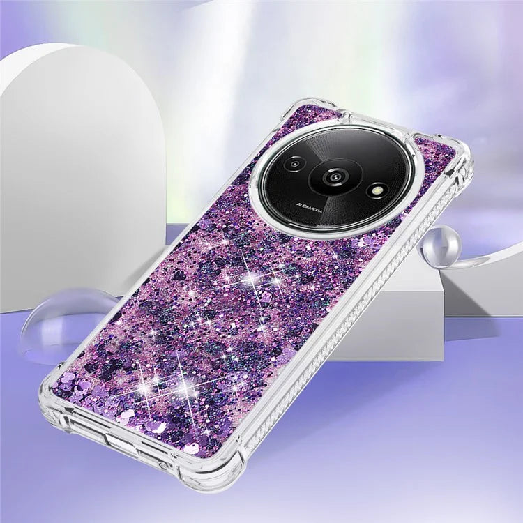 YB Quicksand Series-1 For Xiaomi Redmi A3 Case Glitter Liquid TPU Shockproof Phone Cover