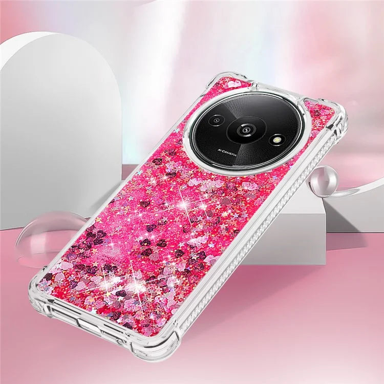 YB Quicksand Series-1 For Xiaomi Redmi A3 Case Glitter Liquid TPU Shockproof Phone Cover