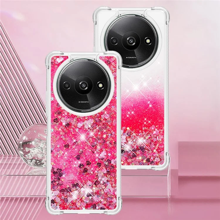 YB Quicksand Series-1 For Xiaomi Redmi A3 Case Glitter Liquid TPU Shockproof Phone Cover