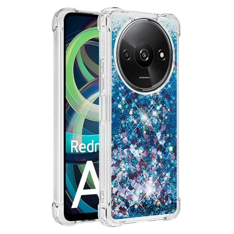 YB Quicksand Series-1 For Xiaomi Redmi A3 Case Glitter Liquid TPU Shockproof Phone Cover