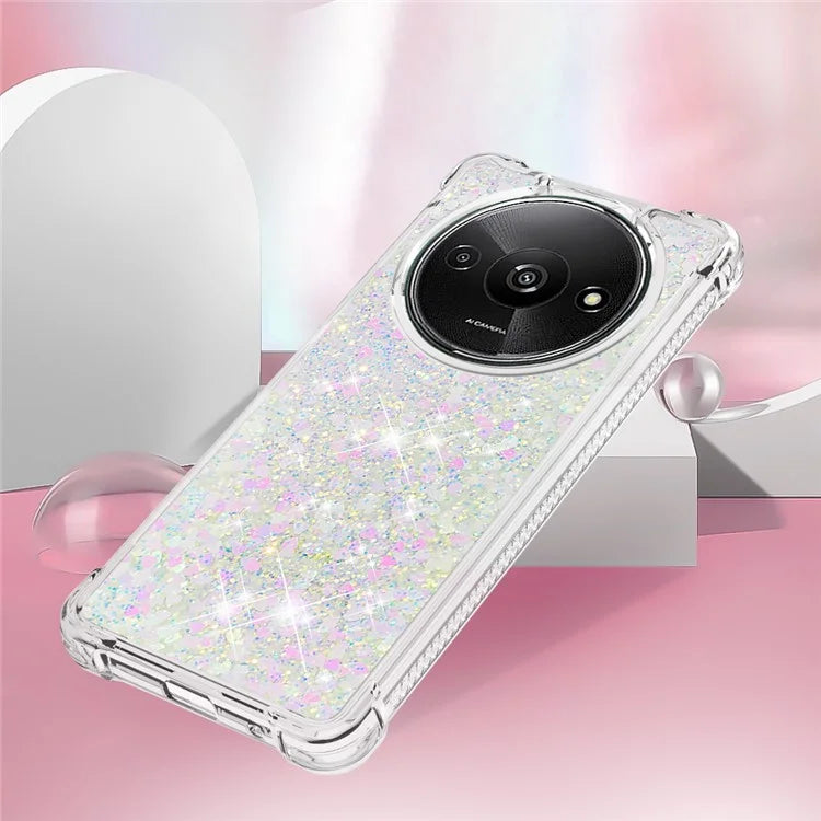 YB Quicksand Series-1 For Xiaomi Redmi A3 Case Glitter Liquid TPU Shockproof Phone Cover
