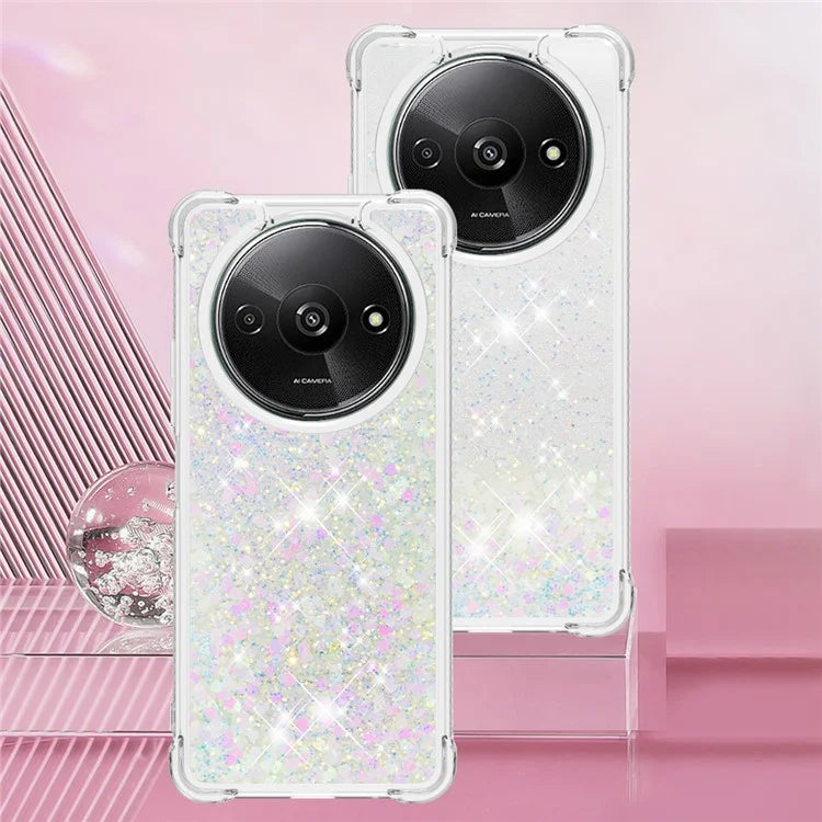 YB Quicksand Series-1 For Xiaomi Redmi A3 Case Glitter Liquid TPU Shockproof Phone Cover