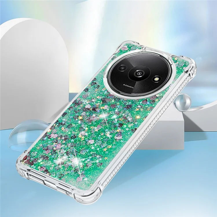 YB Quicksand Series-1 For Xiaomi Redmi A3 Case Glitter Liquid TPU Shockproof Phone Cover