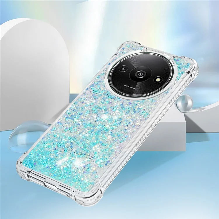 YB Quicksand Series-1 For Xiaomi Redmi A3 Case Glitter Liquid TPU Shockproof Phone Cover