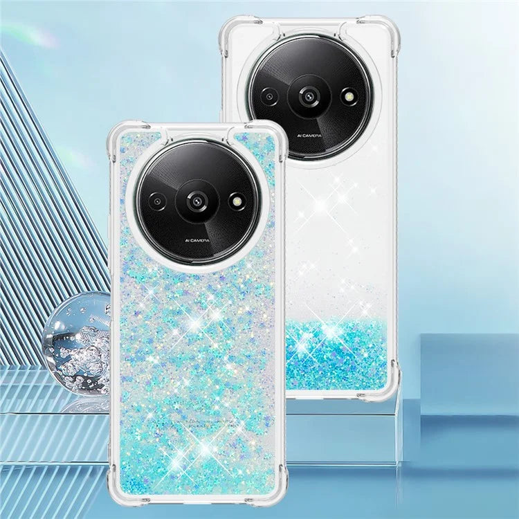 YB Quicksand Series-1 For Xiaomi Redmi A3 Case Glitter Liquid TPU Shockproof Phone Cover