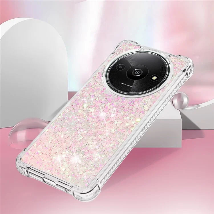 YB Quicksand Series-1 For Xiaomi Redmi A3 Case Glitter Liquid TPU Shockproof Phone Cover