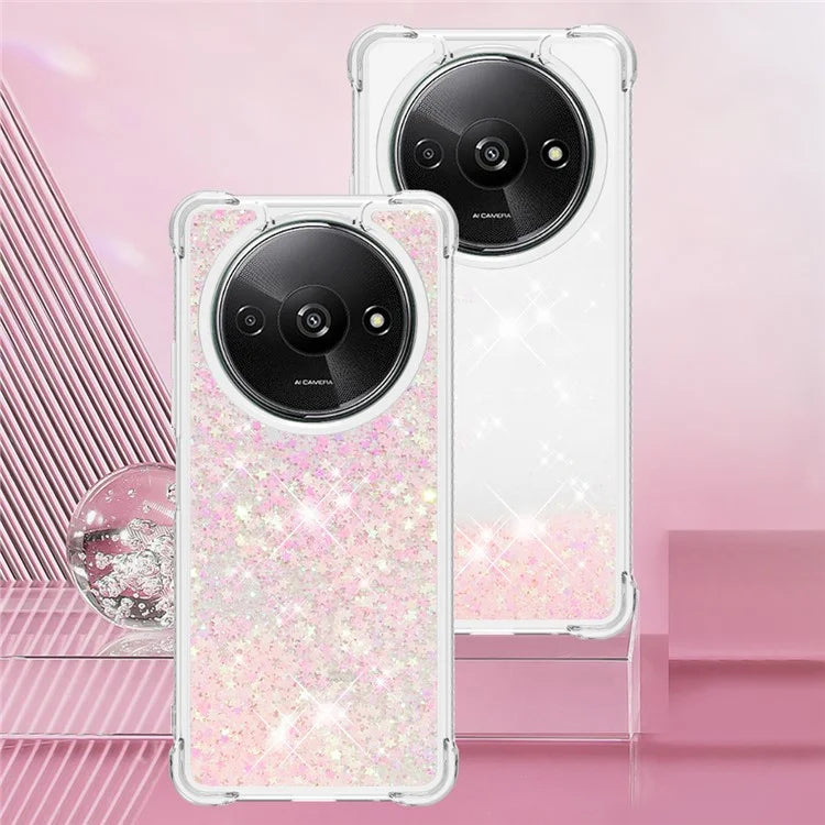 YB Quicksand Series-1 For Xiaomi Redmi A3 Case Glitter Liquid TPU Shockproof Phone Cover