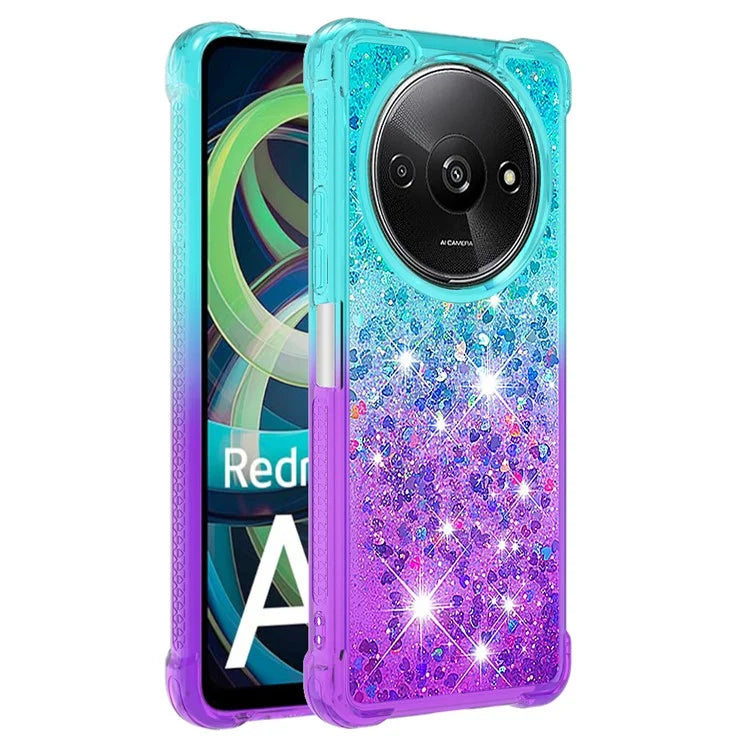 YB Quicksand Series-3 for Xiaomi Redmi A3 Case Sparkle Sequin Soft TPU  Phone Cover