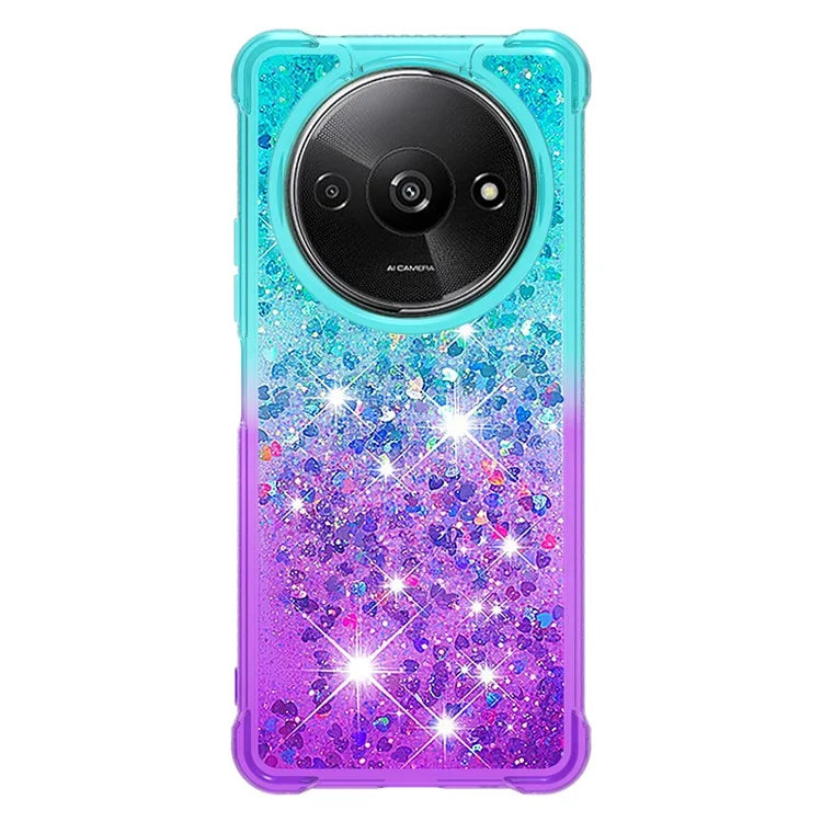 YB Quicksand Series-3 for Xiaomi Redmi A3 Case Sparkle Sequin Soft TPU  Phone Cover